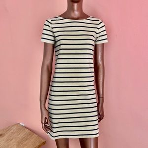 J. Crew Striped Zipper Shift Dress